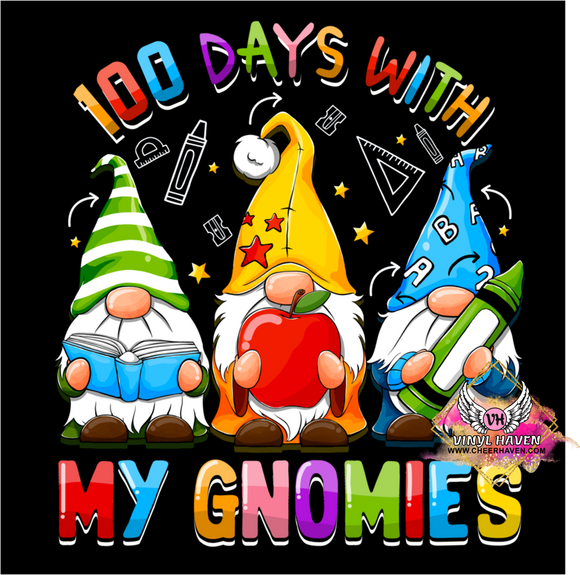 DTF Print * 100 Days Of School * 100 Days with my Gnomies