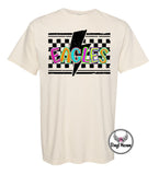 DTF Print * Back to School * Neon Checkered Lightning