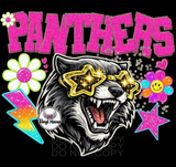 DTF Print * BacK To School * School Pride * PINK & GLITTER GLASSES MASCOT (HIGH SCHOOLS)