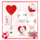 Valentines * Heart Badge retractable reels
