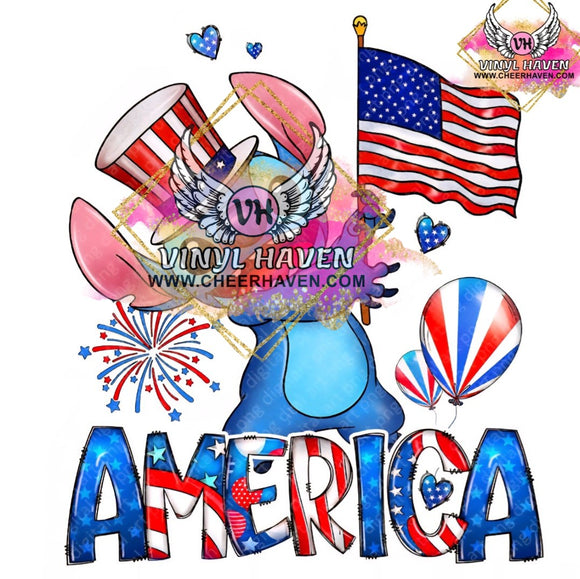 DTF Print * Patriotic * America Blue character