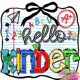 DTF Print * Back to School * Hello Grade Notesheet
