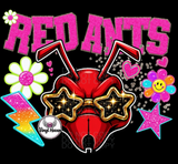 DTF Print * BacK To School * School Pride * PINK & GLITTER GLASSES MASCOT (HIGH SCHOOLS)