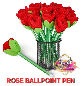 Valentine's Accessories * Rose plush ballpoint pen