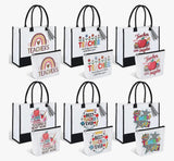 TEACHER APPRECIATION *Thank You Teacher gift * Canvas Tote Bags & Makeup Cosmetic Bag Set