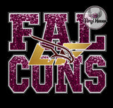 DTF Print * BacK To School * School Pride * FAUX SEQUIN EMBROIDERY MASCOT (HIGH SCHOOLS)
