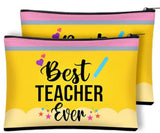 TEACHER APPRECIATION * Pencil Canvas Bag, Sticky Notes, Ballpoint Pen & keychain SET * Pencil Style