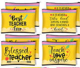 TEACHER APPRECIATION * Pencil Canvas Bag, Sticky Notes, Ballpoint Pen & keychain SET * Pencil Style