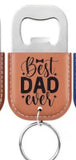 Father's Day gift * Best Dad Faux leather keychain bottle opener