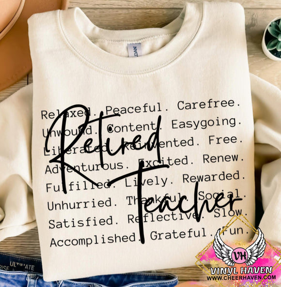 DTF Print * Back to School * Retirement * Retired Teacher