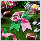 Cancer awareness * Hair bow * Pink Football and field