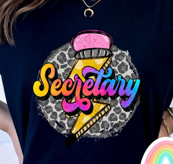 DTF Print * Back to School * Secretary Pencil bolt