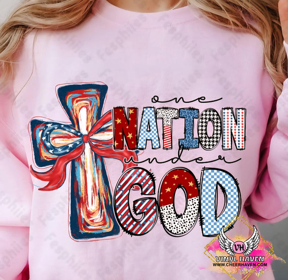 DTF Print * Patriotic * One Nation Under God