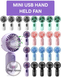 Mini rechargeable USB hand held fan (power box not included)
