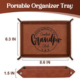 Father's Day gift * Grandpa Club * Faux leather Valet Tray
