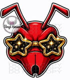 DTF Print * BacK To School * School Pride * GLITTER GLASSES MASCOT FACE (HIGH SCHOOLS)