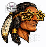 DTF Print * BacK To School * School Pride * GLITTER GLASSES MASCOT FACE (HIGH SCHOOLS)