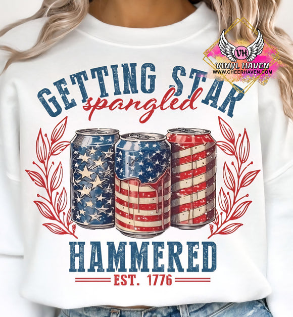 DTF Print * Patriotic * Getting Star Spangled Hammered