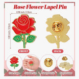 Mother's Day * Red rise Mothers Lapel Pin Enamel Brooch with Inspirational Praise Card