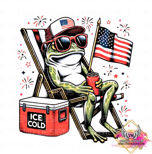 DTF Print * Patriotic * American Frog