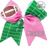 Cancer awareness * Hair bow * Pink Football and field