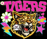 DTF Print * BacK To School * School Pride * PINK & GLITTER GLASSES MASCOT (HIGH SCHOOLS)