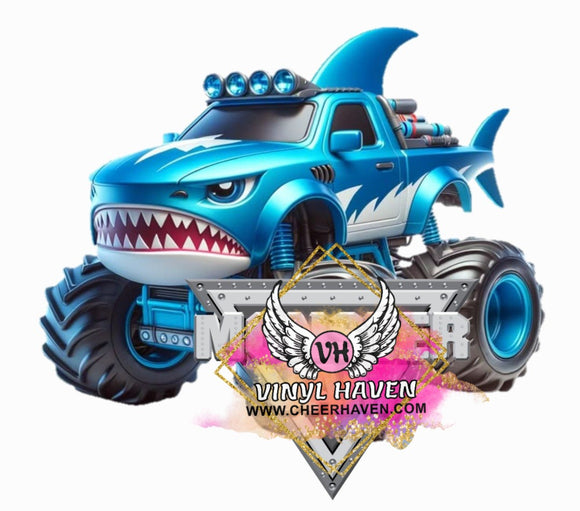 DTF Print * Monster Trucks Shark