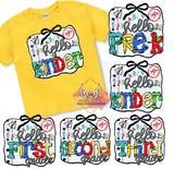 DTF Print * Back to School * Hello Grade Notesheet