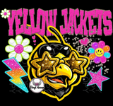 DTF Print * BacK To School * School Pride * PINK & GLITTER GLASSES MASCOT (HIGH SCHOOLS)