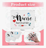 NURSE APPRECIATION * Nurse Survival Kit Bag, Makeup Bags Multi Purpose Cosmetic Pouch 7.87 x 5.91 Inches (Transparent)