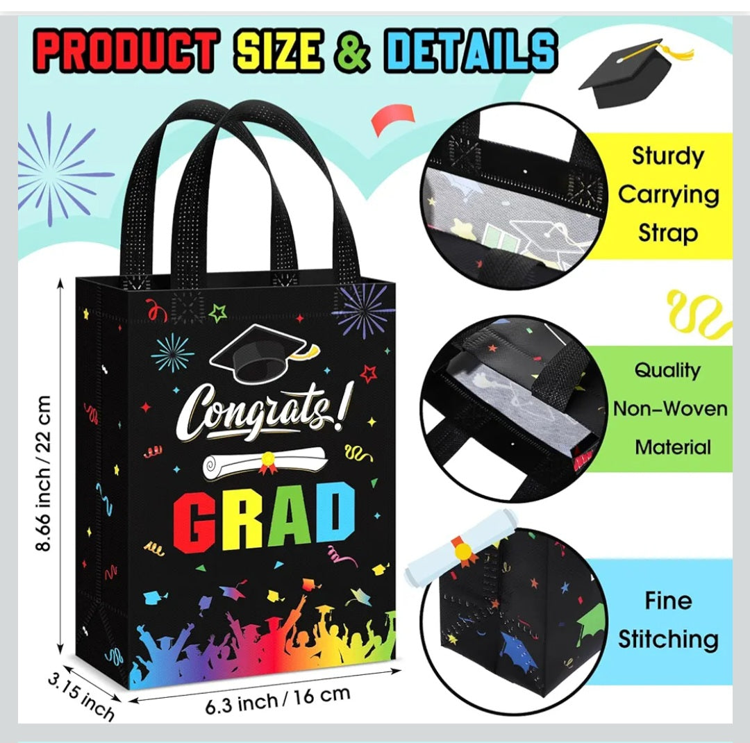 Graduation * Grad gift * 8x6x3 * Reusable Gift Bag * Congrats Grad