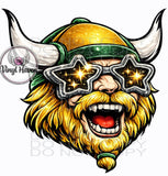 DTF Print * BacK To School * School Pride * GLITTER GLASSES MASCOT FACE (HIGH SCHOOLS)