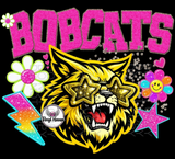DTF Print * BacK To School * School Pride * PINK & GLITTER GLASSES MASCOT (HIGH SCHOOLS)