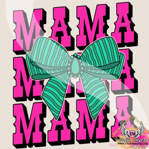 DTF print * Western * Pink Mama with Turquoise bow