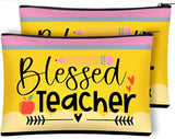 TEACHER APPRECIATION * Pencil Canvas Bag, Sticky Notes, Ballpoint Pen & keychain SET * Pencil Style