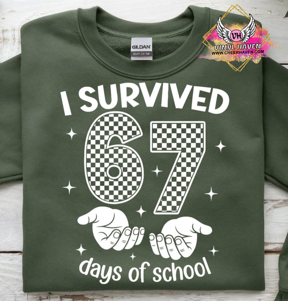 DTF Print * Fun Prints * I survived 67 days of school * 6 7