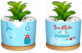NURSE APPRECIATION * 3" Mini succulent plant pot ONLY ( PLANT NOT INCUDED ) Website orders will be selected at random...If you'd like a specific design,  please stop by our shop