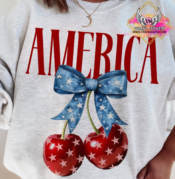 DTF Print * Patriotic * America Cherries