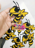 YellowJackets embroidered iron-on logo 3.5"
