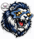 DTF Print * BacK To School * School Pride * GLITTER GLASSES MASCOT FACE (HIGH SCHOOLS)