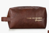 Father's Day gift * PU leather toiletry bag * Thank you for being awesome