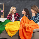 Easter Basket Fillers *  Soft lightweight * Fleece Blanket 60 x 50 Inch * (DIY personalize with DTF or HTV)