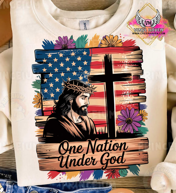 DTF Print * Patriotic * One Nation Under God