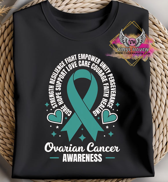 DTF Print * PCOS / Ovarian Cancer Awareness * Strength Resilience Fight Empower