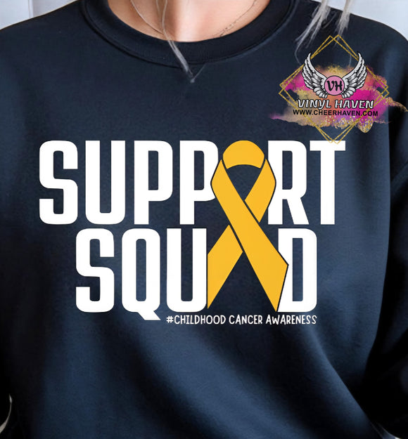 DTF Print * Childhood Cancer Awareness * Support Squad