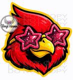 DTF Print * BacK To School * School Pride * GLITTER GLASSES MASCOT FACE (HIGH SCHOOLS)