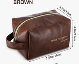Father's Day gift * PU leather toiletry bag * Thank you for being awesome