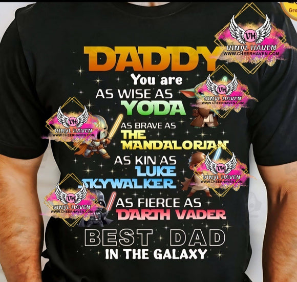 DTF Print * Fathers Day * Best Dad in the Galaxy