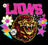 DTF Print * BacK To School * School Pride * PINK & GLITTER GLASSES MASCOT (HIGH SCHOOLS)