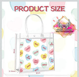 Valentine's * Clear conversational hearts gift bag 8"×8"×3"